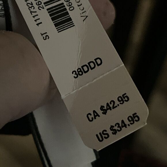 NWT Victorias Secret Push Up Bra Size 38DDD Black Red Hearts Convertible Straps - Picture 2 of 5